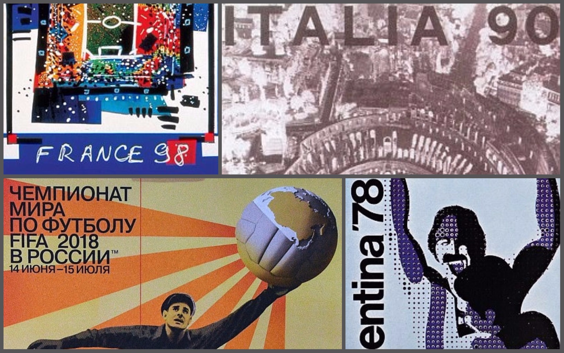 Uruguay 1930, Italia 1990, Russia 2018: tutti i poster ufficiali dei Mondiali