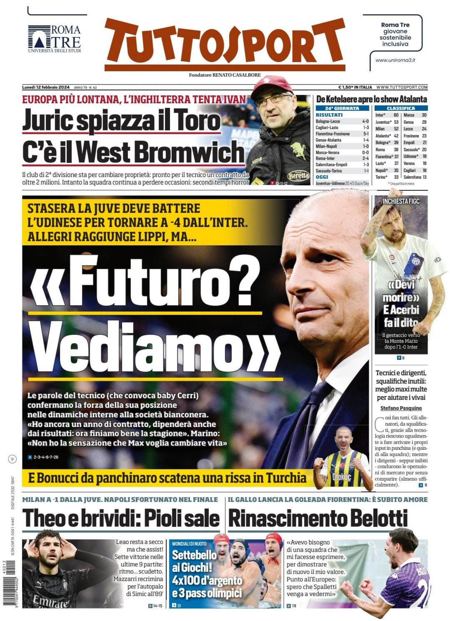 EDICOLA TS – “Devi morire”. E Acerbi fa il dito